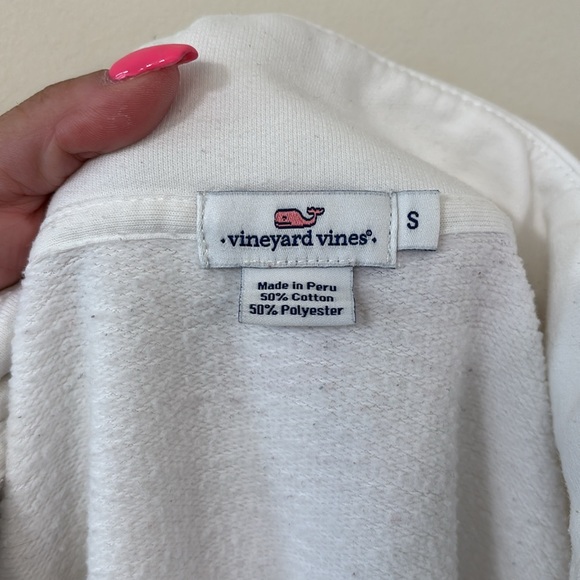 Vineyard Vines Shep Quarter Zip Knit Shirt Red White Blue Size Small - Picture 8 of 9